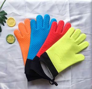 Guantes de Silicona Resistentes al Calor al por Mayor, Guantes de Cocina de Algodón para Barbacoa, Guantes para Horno y Microondas, Guantes Resistentes al Calor - Product Image 3