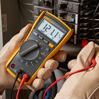 Fluke 600มัลติมิเตอร์ True RMS,มัลติมิเตอร์ความต่างศักย์ Ac/dc อัตโนมัติได้รับการจัดอันดับความปลอดภัยสูงสุด115 V พร้อมไฟแบ็คไลท์ LED สีขาวขนาดใหญ่