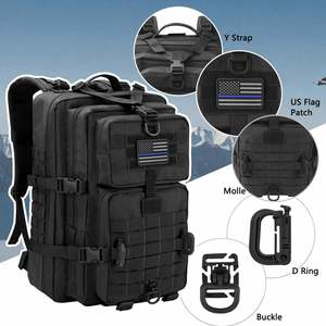 กระเป๋าเป้สะพายหลังแบบยุทธวิธี Factory 40L Tactical MOLLE สำหรับกิจกรรมกลางแจ้ง เอาตัวรอด ตั้งแคมป์ เดินป่า และอุปกรณ์ยุทธวิธี - Product Image 4
