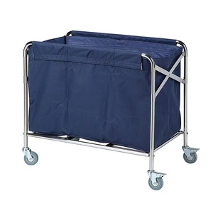 <span class=keywords><strong>Chariot</strong></span> à <span class=keywords><strong>linge</strong></span> commercial en acier inoxydable lourd <span class=keywords><strong>de</strong></span> grande capacité pour hôtel, fabriqué en Chine - Product Image 1