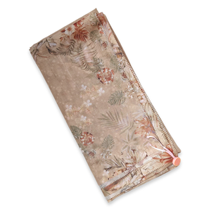 Vente en gros à la mode Keiko Écharpe à manches courtes Modal Hijab Voal Quotidien Numérique Lait Brun Imprimé Respirant Coton Printemps - Product Image 1