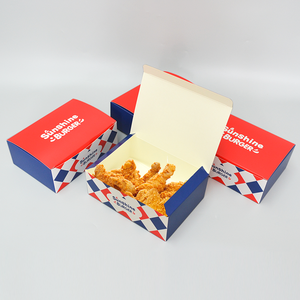 กล่องกระดาษบรรจุภัณฑ์อาหารจานด่วนแบบกำหนดเองสำหรับขายส่ง อาหารนำกลับบ้าน ไก่ทอดแบบฝรั่งเศส ไก่เน็ตติ้ง ปีกไก่ อาหารกลางวันแบบซื้อกลับบ้าน - Product Image 4