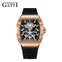 Montre de luxe pour homme Bonest Gatti, étanche, en acier inoxydable, automatique, BG9904-A1