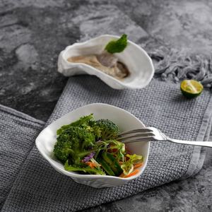 Vaisselle en céramique d'usine en vente en gros Vaisselle en <span class=keywords><strong>porcelaine</strong></span> de style nordique pour hôtel restaurant Plat blanc <span class=keywords><strong>Assiette</strong></span> à huîtres - Product Image 4