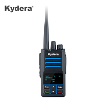 Walkie Talkie DMR Slim 2W PMR DR-100 IP54/IPx4 Resistente al Agua VHF/UHF Carga USB-C Negro 2000mAh 4000 Canales Alcance de 3-5km