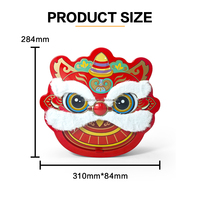 Boîte de rangement en métal JYB au design Lion Dansant, prix usine, pour gâteaux de lune, biscuits, bonbons – Idéale pour les fêtes et comme coffret cadeau