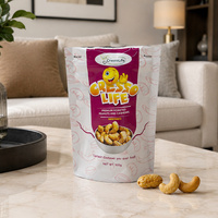 Sachet alimentaire vertical avec laminage, fond renforcé et graphismes de vente au détail pour pop-corn, chips, bretzels, craquelins et autres snacks
