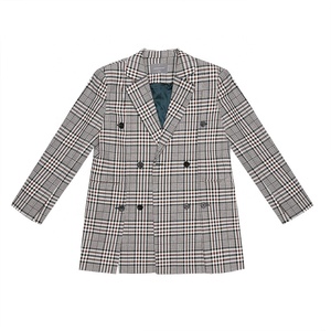 Chic Trendy Split Open Front Umhang Anzug Green Plaid Cape <span class=keywords><strong>Blazer</strong></span> für Frauen - Product Image 6