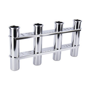 Support de canne à pêche en acier inoxydable à quatre sections épaissi résistant aux vagues et au vent Accessoires de yacht - Product Image 1