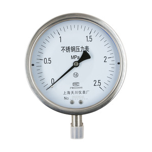 เกจวัดแรงดันสแตนเลส Y-150BF 150 มม. 0-2.5MPa สำหรับหม้อไอน้ำ - Product Image 4