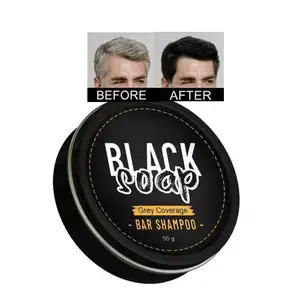 Sabun sampo penutup rambut abu-abu, memperbaiki folikel nutrisi akar memperkuat Anti rambut rontok sabun hitam