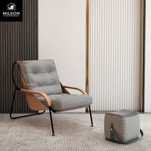 Silla muy sencilla de estilo italiano, modelo de Hotel moderno de cuero, diseñador de habitación, sillón de Metal <span class=keywords><strong>para</strong></span> sala de estar con forma especial Simple personalizado - Product Image 1