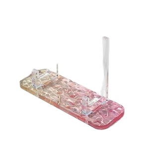 Support de Présentation Carré en Acrylique <span class=keywords><strong>Transparent</strong></span> Effet Ondulation d'Eau pour Bureau à Domicile - Product Image 5