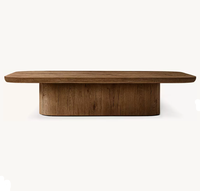 Table basse rectangulaire décorative moderne RH Oslo Base en chêne américain, meubles de salon personnalisables