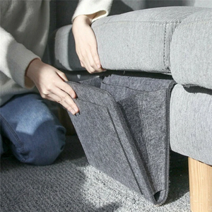 Sac de rangement suspendu pour chevet – en feutre, multi-poches – pour téléphone, tablette, livres, magazines, télécommande, mouchoirs, lingettes pour bébé – à suspendre - Product Image 4