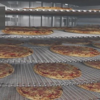 Bande transporteuse de four de boulangerie de qualité alimentaire en acier inoxydable à vitesse réglable certifiée CE/ISO résistante à la chaleur pour restaurant magasin d'alimentation