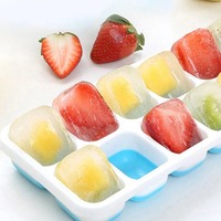 Moules à glaçons et à sucettes glacées en silicone à 14 compartiments avec couvercle amovible, réutilisables et compatibles lave-vaisselle, pour la préparation facile de glaces maison