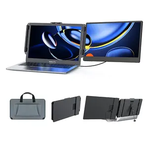 Moniteur d'ordinateur Flexible S1 pour ordinateur portable Double écran Extender Gaming Dessin Codage 14 pouces Fonctionnant avec MAC Win PC