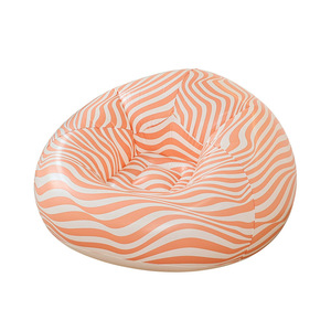 Canapé gonflable TANYOZHE 110x85cm, design rayé, chaise inclinable portable d'extérieur pour adultes - Product Image 4