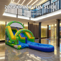 Vente flash : Toboggan gonflable en PVC durable 0,55 mm, toboggan aquatique amusant pour l'extérieur/l'intérieur, pour piscine