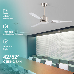 <span class=keywords><strong>Ventilateur</strong></span> de <span class=keywords><strong>plafond</strong></span> industriel silencieux et puissant de 42/52 pouces AC/DC à 3 pales pour restaurant, avec télécommande, fourni par Black Factory - Product Image 2
