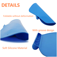 Tapis de table carré moderne en silicone écologique pour enfants, pliable, antidérapant, 41x22cm, couleur personnalisable pour tapis d'alimentation bébé/enfant