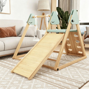Triángulo de Escalada Montessori Aswweets para Niños, Gimnasio de Juegos de Madera para Interiores, Triángulo Pikler para Niños - Product Image 4