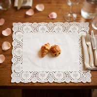Napperon en papier dentelle jetable décoratif pour la décoration de table, gâteaux et aliments, idéal pour les fêtes