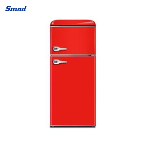 Réfrigérateur rétro rouge à double porte avec congélateur supérieur de 7,5 pi³ 115 V/60 Hz pour la maison, modèle DSR-212WU - Product Image 5