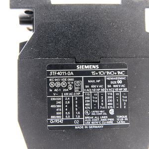 Contactor de Potencia Siemens Original Profesional 3TF4011-0AP0, 3 Polos, 22A, Bobina de 24VDC, Contactor de Control de Motor Industrial de Repuesto - Product Image 2