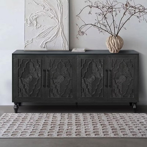 Francese Free Standing Buffet nero credenza soggiorno mobili legno Cainet stile <span class=keywords><strong>moderno</strong></span> mobili di stoccaggio - Product Image 1
