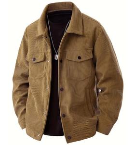 Nuova <span class=keywords><strong>Giacca</strong></span> in Velluto a Coste con Tasche per Uomo, Maniche Lunghe, Colletto Rovesciato, <span class=keywords><strong>Camicia</strong></span> Casual, Capispalla Maschile - Product Image 6