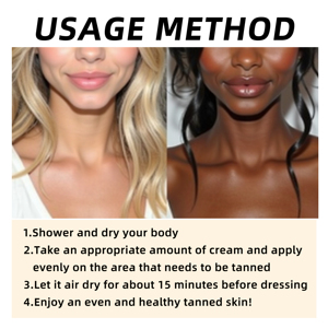 Solución de bronceado profesional de salón más vendida <span class=keywords><strong>Crema</strong></span> de cama solar natural ultra oscura Niacinamida Barra de protección solar facial de amplio espectro - Product Image 6
