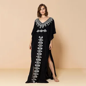Floral Dress Blouse Women Muslimah High Quality Abaya Kaftan From Dubai