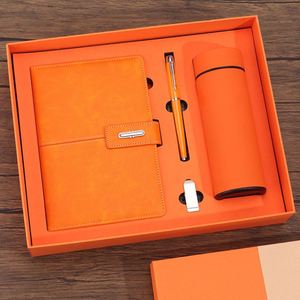 Promo : Ensemble Cadeau d'Entreprise de Luxe Personnalisable en Cuir PU A5 avec Carnet, Stylo et Thermomètre, Impression de Logo Cousu – Vente en Gros - Product Image 1