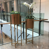 Support de fleurs géant en acier inoxydable, écologique et classique pour l'extérieur, pour la maison et le jardin