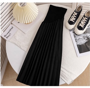 Gonna <span class=keywords><strong>Premaman</strong></span> Taglia Grande con Fascia in Vita Regolabile, <span class=keywords><strong>Gonne</strong></span> Plissettate Invernali per Donne in Gravidanza - Product Image 6