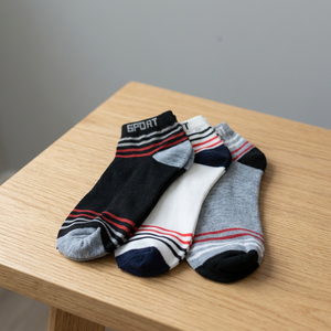 Chaussettes de sport pour homme Chase Value, lot de 3, multicolores, 80 % coton, 15 % polyester, 5 % élasthanne - Product Image 2