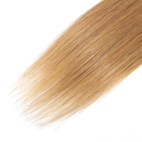 # 27 mèches de cheveux Remy blond miel, 100% cheveux humains vierges, lisses, péruviens, sans perte de cheveux, RUBE
