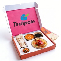 Boîte alimentaire personnalisée pour churros, recyclable et biodégradable, avec compartiment pour sauce, pour pâtisseries, gâteaux, beignets, biscuits