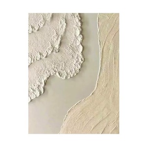 Hiện đại kết cấu trừu tượng tường nghệ thuật lớn màu trắng vải với màu nâu tối giản hiện đại màu Be Tay sơn tường trang trí vừa bức tranh - Product Image 5
