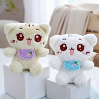 En gros Porte-clés en peluche chat aux grands yeux de 4 pouces, jouet animal en peluche doux et moelleux, mini poupée, breloque de sac, pendentif, porte-clés