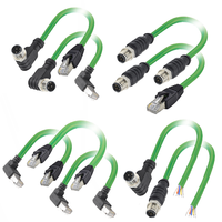 Câble étanche Pro-fiNet M12 de qualité supérieure, connecteur mâle 4 broches à code D, coudé droit vers RJ45, fournisseur de connecteurs de câble M12