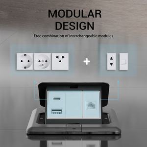 ซ็อกเก็ตฝังพื้นไฟฟ้ากันน้ำซ่อนแผงสแตนเลส USB Type A + C พร้อมซ็อกเก็ตใต้ดินเอาต์พุต <span class=keywords><strong>CAT6</strong></span>อินเทอร์เน็ต - Product Image 5