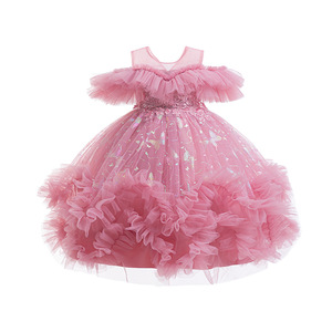 Nuevo vestido de princesa de fiesta de lujo elegante de <span class=keywords><strong>Primera</strong></span> Comunión <span class=keywords><strong>para</strong></span> niña, vestido de baile, <span class=keywords><strong>ropa</strong></span> estampada <span class=keywords><strong>para</strong></span> edades de 4 a 12 años - Product Image 1