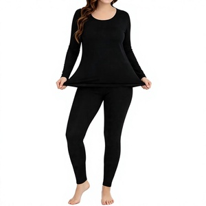 Intimo Termico Personalizzato OEM per <span class=keywords><strong>Donna</strong></span>, Set 2 Pezzi (<span class=keywords><strong>Maglia</strong></span> e Pantaloni) in Tessuto CVC, Vendita all'Ingrosso - Product Image 6