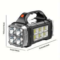 Lampe de poche torche LED rechargeable USB haute puissance ABS étanche pour camping en plein air travail industriel lampe de travail COB à énergie solaire