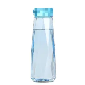 Popular Item 500Ml Diamond Crystal Sport Drinking Camping Cycling Travel Plastic Juice Water Bottles