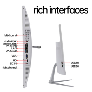 PC tout-en-un fin, ordinateur de bureau tout-en-un avec plusieurs interfaces d'extension, ordinateur AIO pour la maison, le bureau et les entreprises YC-YT01 N - Product Image 1