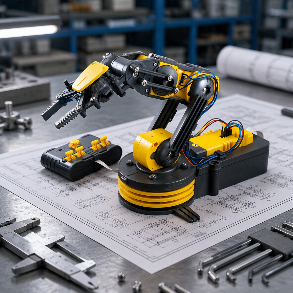 DIY Assembly of <strong>a</strong> Wireless Remote-controlled <strong>Robotic</strong> Arm: <strong>a</strong> <strong>Robot</strong> Creation <strong>Kit</strong> for Primary and Secondary School Students.